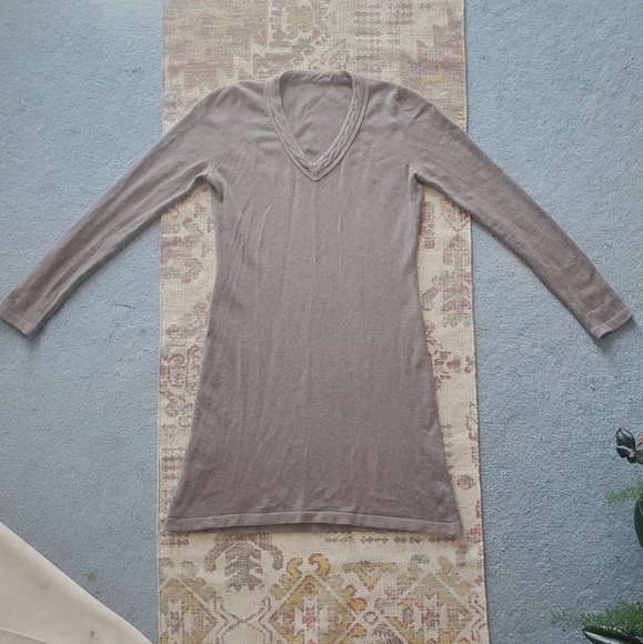 Classy And Cozy Corso Vannucci 100% Cashmere Sweater Dress Made In Italy Size L - Picture 1 of 6